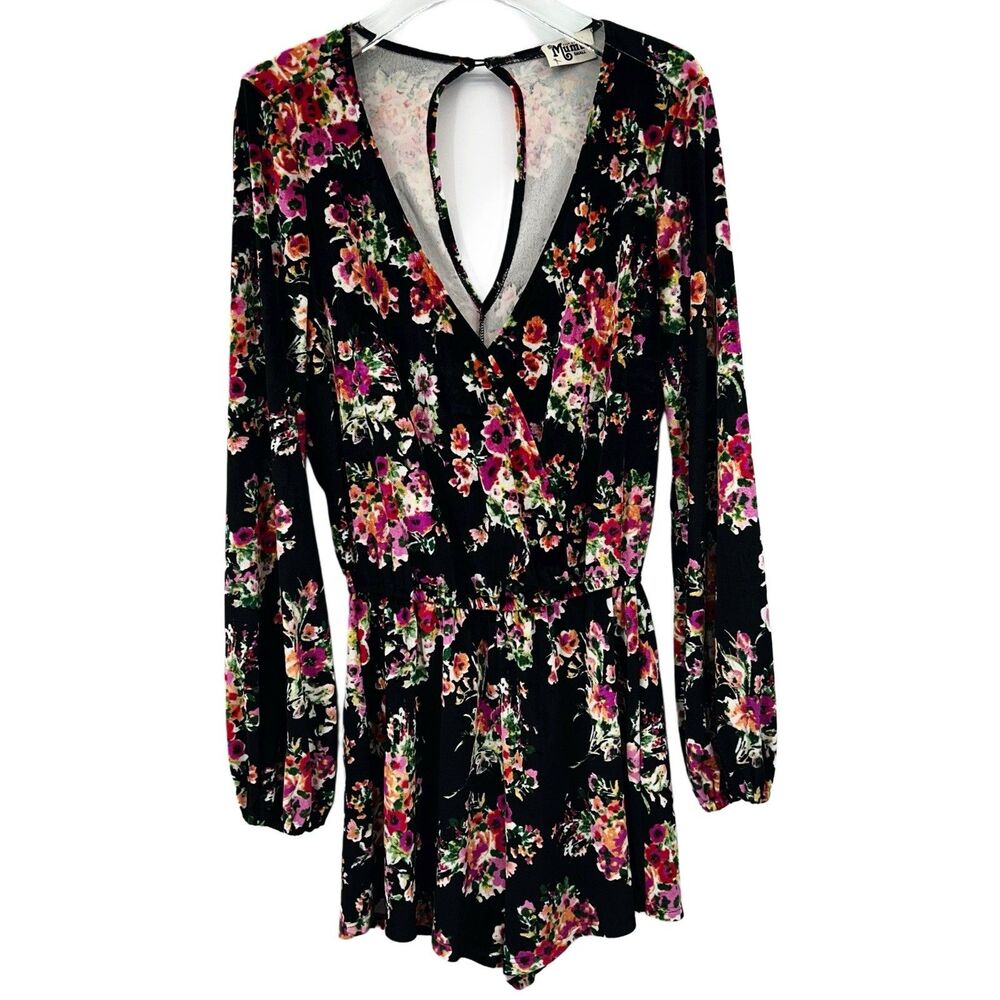 Show Me Your Mumu Romper Kelsey Floral Small Faux Wrap Keyhole Boho